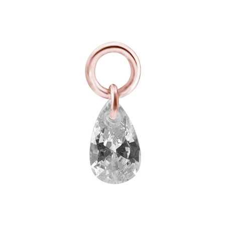 Charms - zirconia - rose gold - D-009