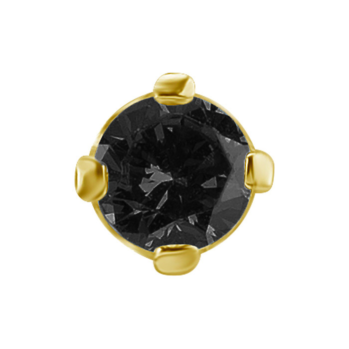 attachment 18K gold ornamental with black spinel - GD18K-050