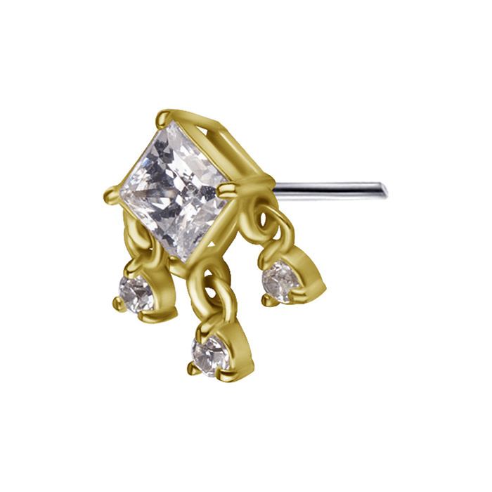 Attachment 18K gold - with white zircons - GD18K-070