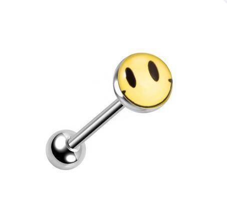 Tongue barbell - smile - KJ-004