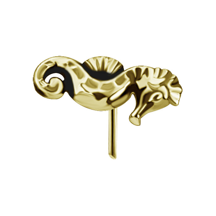 Attachment push in - with white zircons - CoCr NF - gold - PI-028
