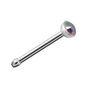 Nose stud with iridescent zirconia - NS-002