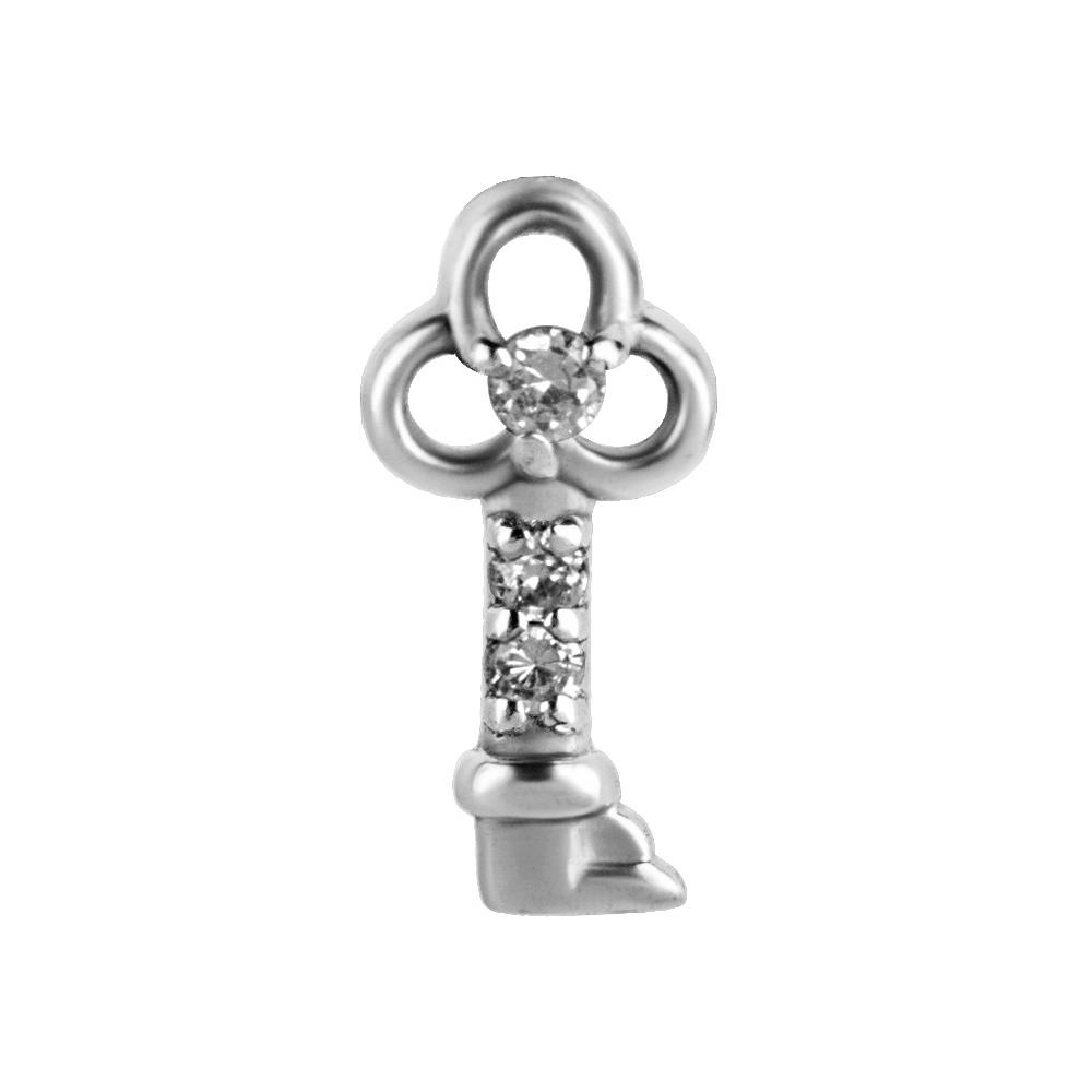 Charms - key - silver - D-004