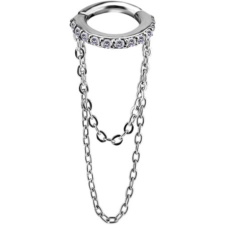 Ringclicker - chain - Premium Zirconia - K-031