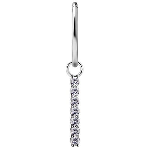 Charms - CoCr NF - silver L - PREMIUM ZIRCONIA - D-038