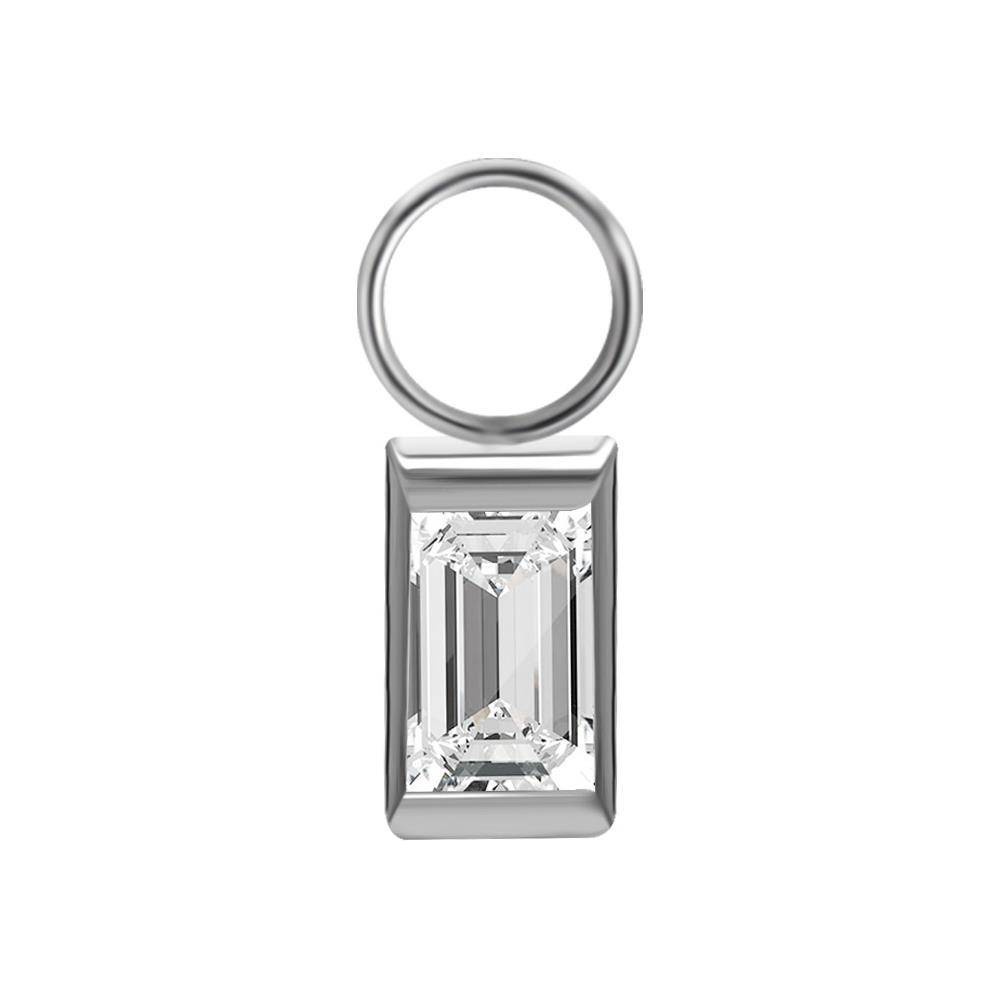 Charms - PREMIUM CRYSTAL - silver - D-007