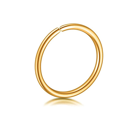 Continuous gold titanium ring - TK-010