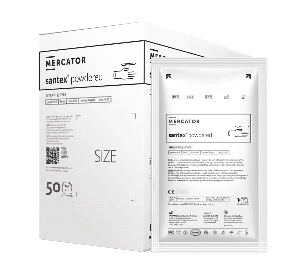 Powdered sterile surgical gloves - Mercator Santex - HB-002