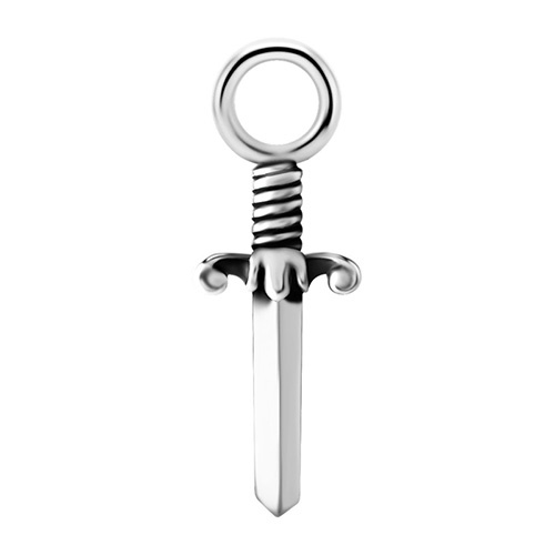 Charms - CoCr NF - silver dagger - D-037