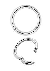 Titanium piercing ring CLICKER - silver - TK-001