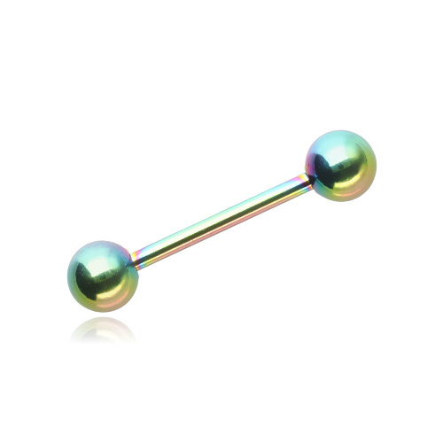 Tongue barbell metallic colored - KJ-052