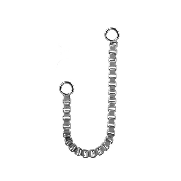 Chain silver terminated with a small eyelet - D-079