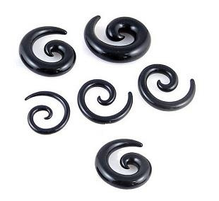 Ear Spiral - black- RS01