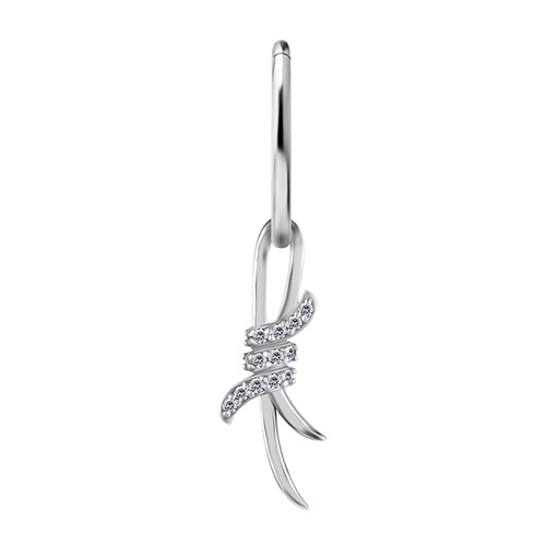 Charms - CoCr NF - decorative silver with white PREMIUM ZIRCONIA - D-050