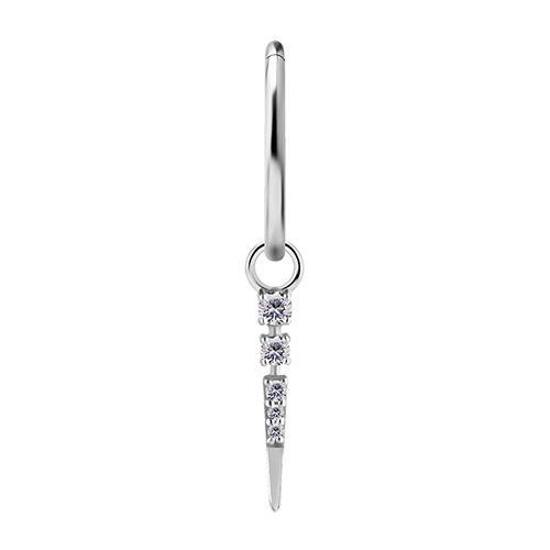 Charms - CoCr NF - silver - PREMIUM ZIRCONIA - D-043