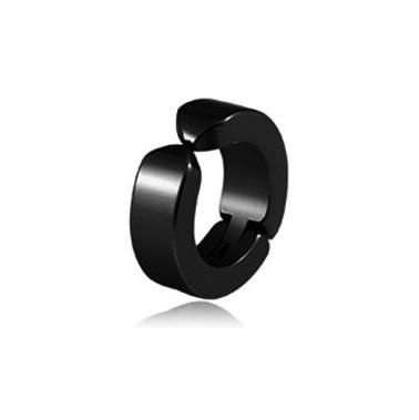 Fake earring - HUGGIE - Black - FK-004