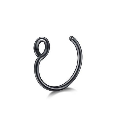 Fake nose ring -  Black - FNS-048