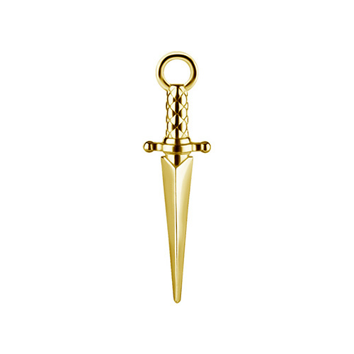 Charms - CoCr NF - dagger - gold - D-067