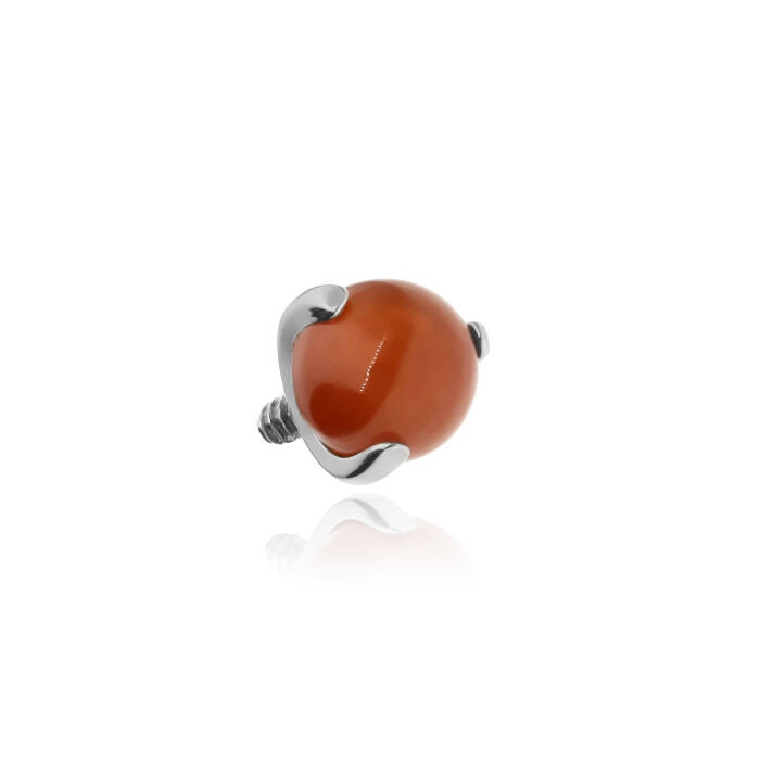 Titanium attachment - carnelian - TNA-029