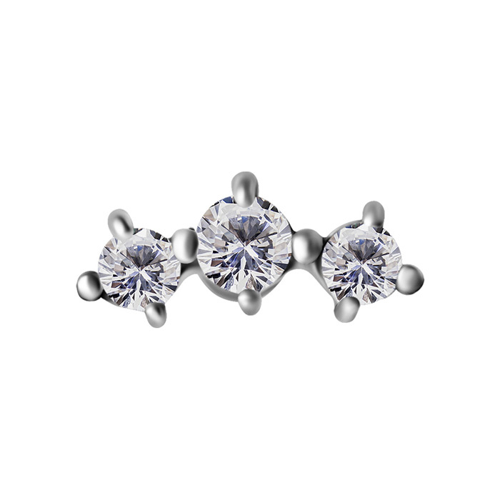 Attachment push in - with white zirconia - CoCr NF - gold - PI-027