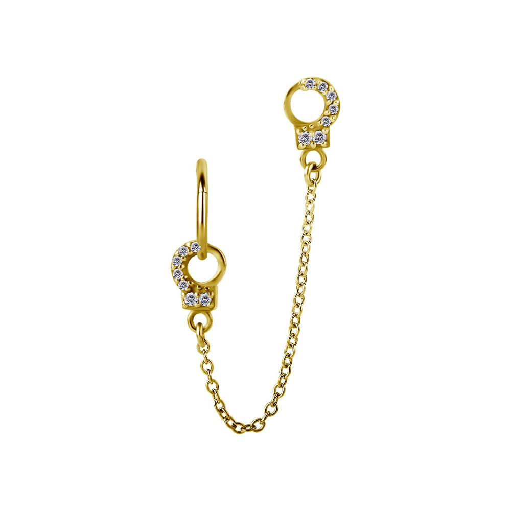 Chain - handcuffs - gold - D-013