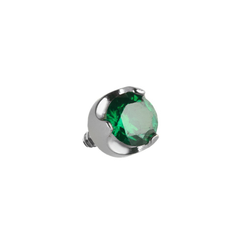 Titanium attachment  with green zirconia - silver - TNA-117