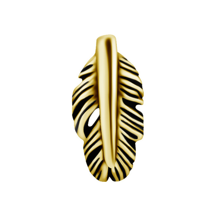 attachment 18K gold feather - GD18K-052