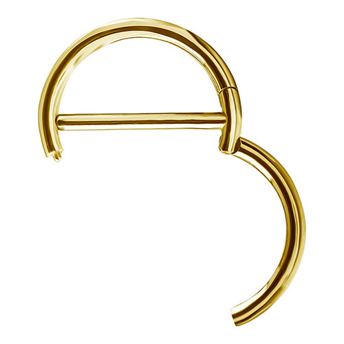 Nipple ring - gold   clicker - S-014