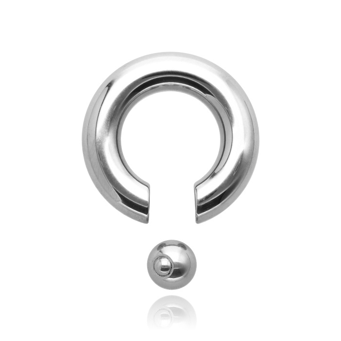 Titanium ring with ball - BCR - TK-085