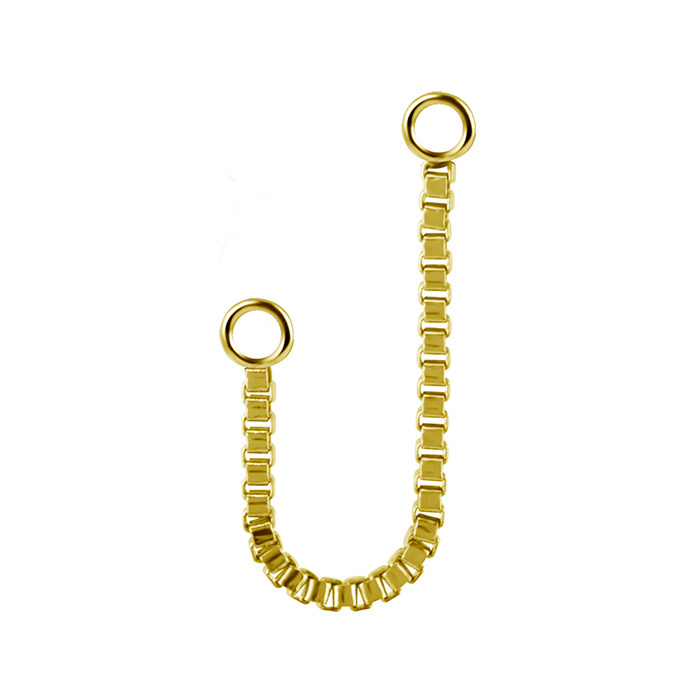 Gold chain finished with a large eyelet - D-078