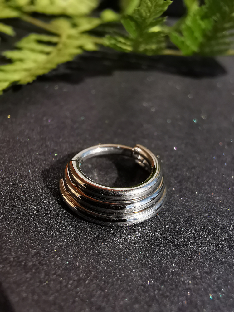 Titanium triple earring clicker - silver - TK-096