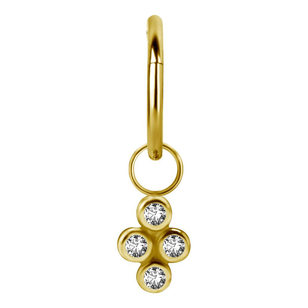 Charms - zirconia - gold - D-011