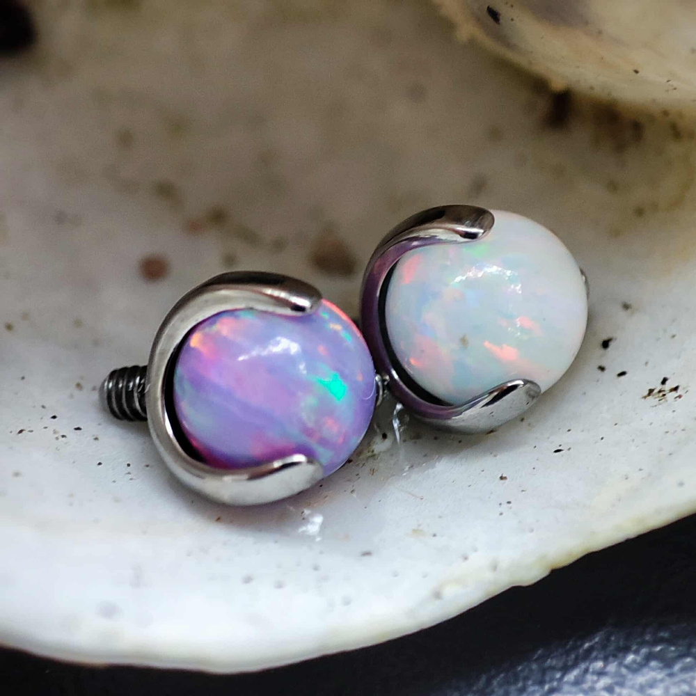 Titanium attachment for pins opal white - TNA-027