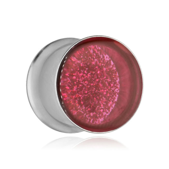 Plug - red glitter - PT-164