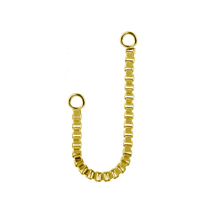 Gold chain finished with a small eyelet - D-079