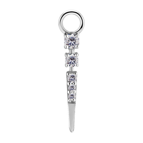 Charms - CoCr NF - silver - PREMIUM ZIRCONIA - D-043