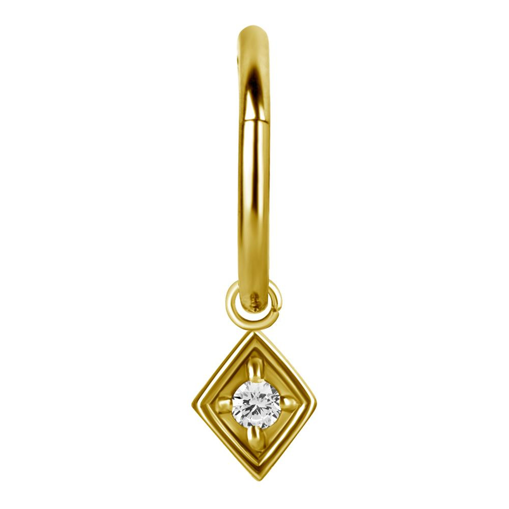 Charms - rhombus - gold - D-005