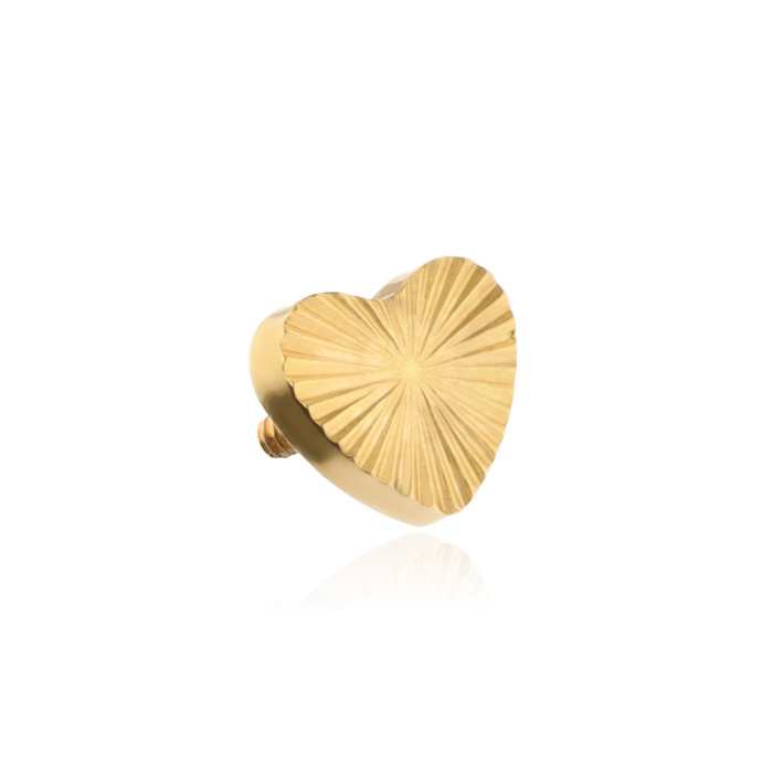 Titanium attachment heart - gold - TNA-203