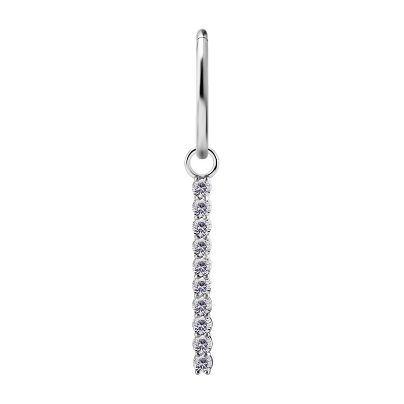 Charms - CoCr NF - silver XL - PREMIUM ZIRCONIA - D-038