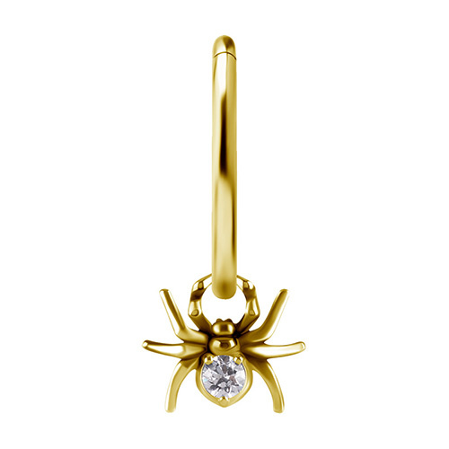 Charms - CoCr NF - gold spider - PREMIUM ZIRCONIA - D-041