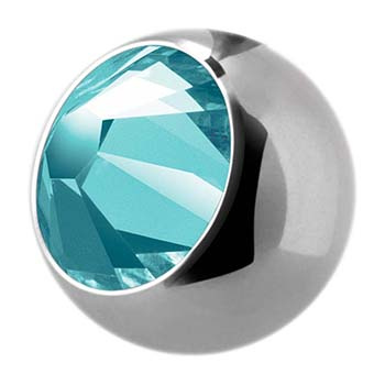 Titanium ball for threaded pins with blue zirconia - TCZ-002