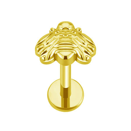 Titanium labret gold bee - TGW-103