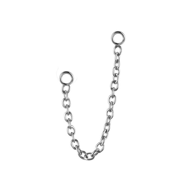 Chain silver terminated with a small eyelet - D-077