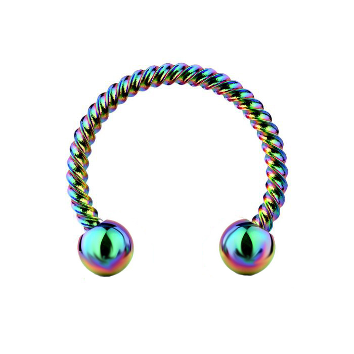 Colorful twisted horseshoe - P-007