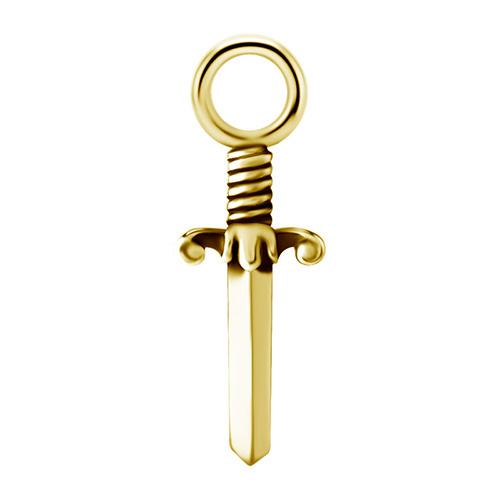 Charms - CoCr NF - dagger - gold - D-037