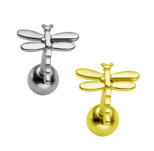Cartilage earring - gold dragonfly - CH-013
