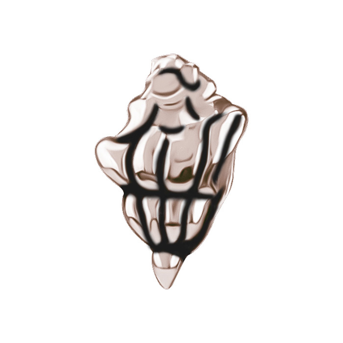 Attachment push in - with white zircons - CoCr NF - gold - PI-028