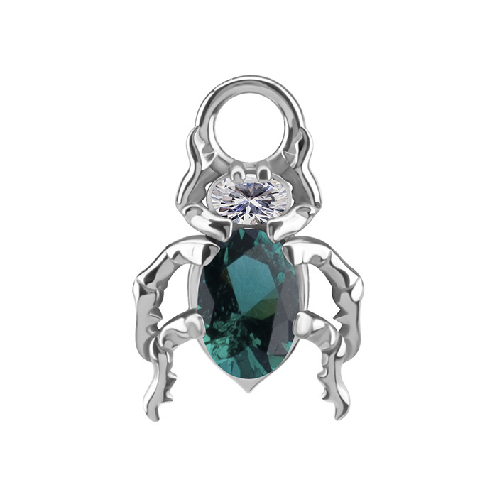 Charms - CoCr NF - triangle with white zircons - gold - D-070