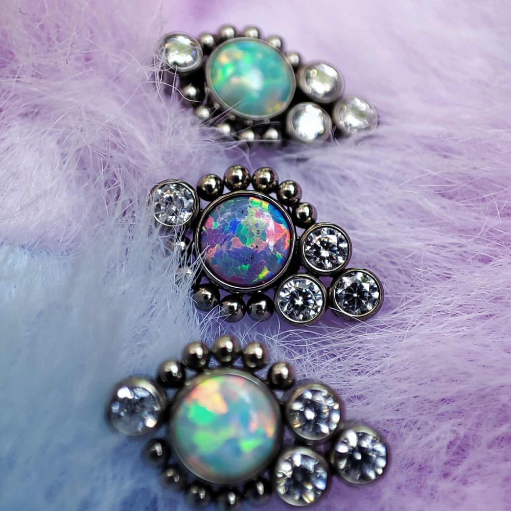 Titanium attachment for pins - purple OP38 decorative - TNA-038