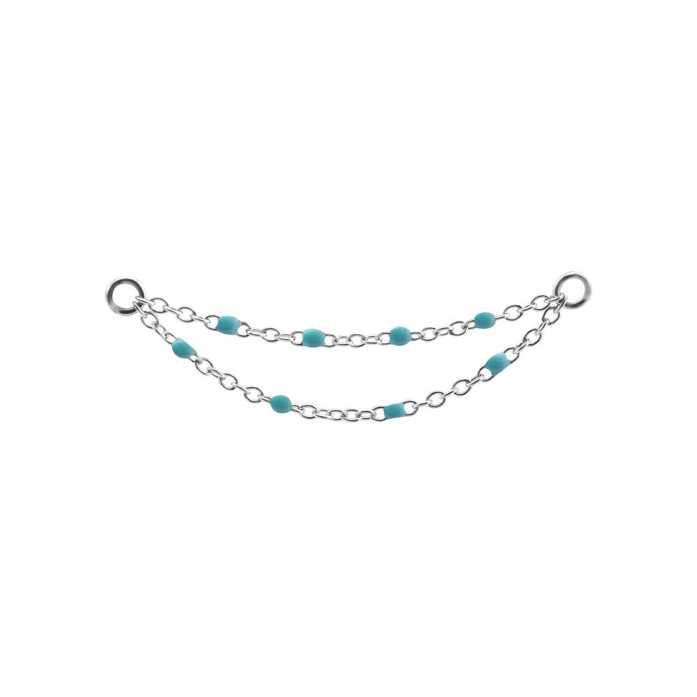 Chain - sea beads - silver - D-022